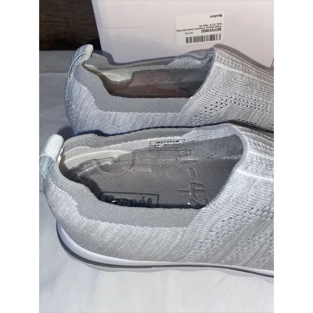 NIB Propet Travelactiv Stretch Womens Slip‎ On Sneakers, sz 8.5 Xtra Wide